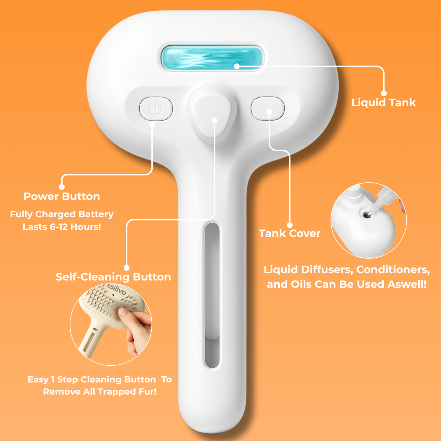 Tailivo Shedding Control Mist Brush